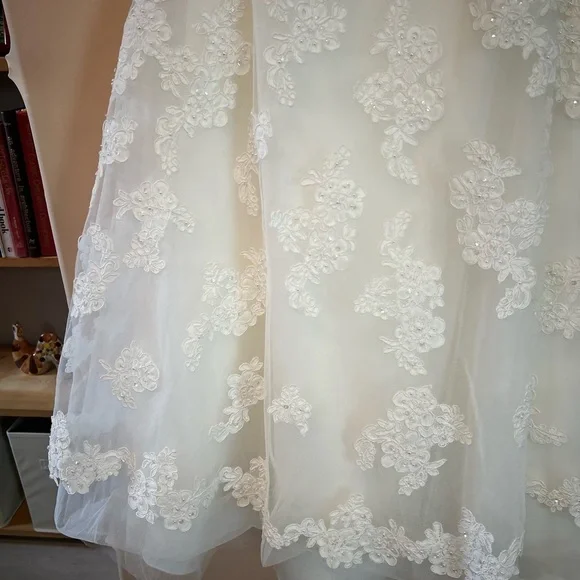 Galina Strapless Bridal or Quinceañera Gown- Midi Length - Picture 6 of 12